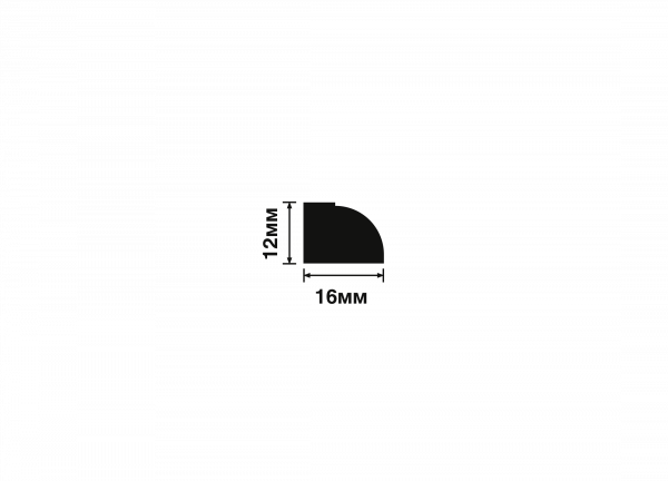 Молдинг HIWOOD D16V1   16мм х 12мм х 2.7м