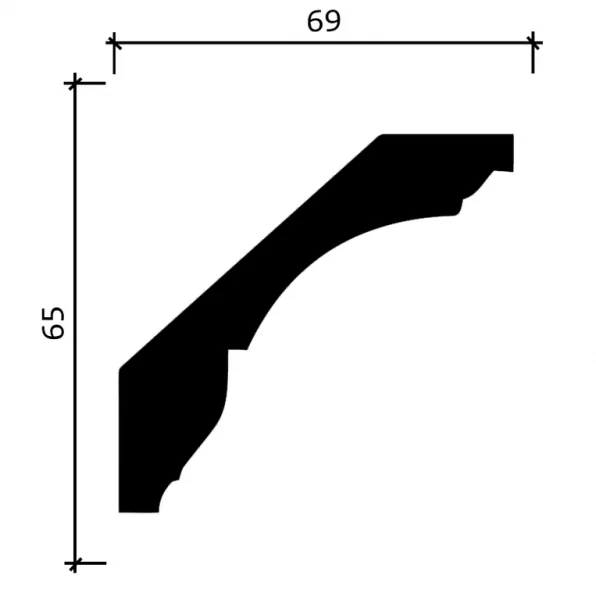 Карниз DD17 - 65*69*2000мм