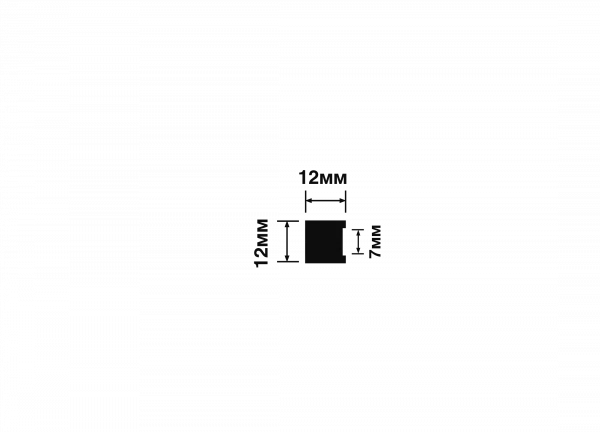Молдинг HIWOOD MD12V1   12мм х 12мм х 2.7м