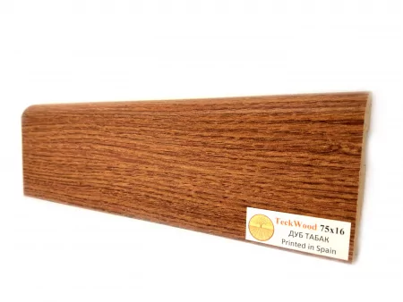 Плинтус МДФ Teckwood (75х16х2150мм) Дуб Табак