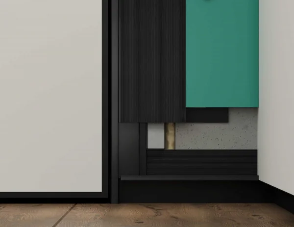 ТЕНЕВАЯ РЕЙКА LACONISTIQ micro 3M (скрытый наличник) Чёрный муар