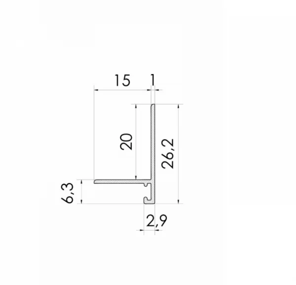 Микроплинтус Framedoors minimal L FD-06 Анодированный