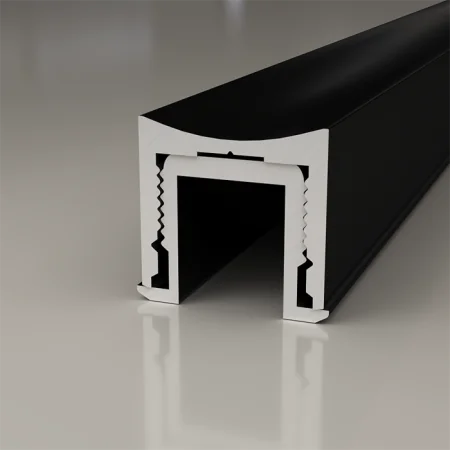 Защелка для теневой рейки LIGHT mini, под обои и панели, Светлое-золото анод., размер (11,3*16*3000мм).