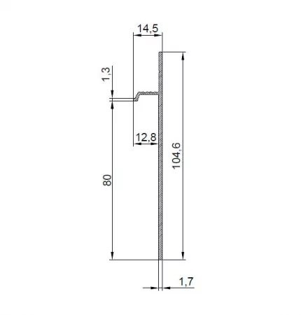 Плинтус скрытого монтажа Framedoors FD-01 (Без покрытия сырой алюм.)