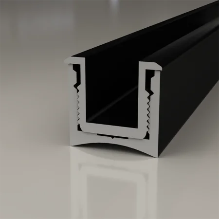 Защелка для теневой рейки LIGHT mini, под обои и панели, Светлое-золото анод., размер (11,3*16*3000мм).