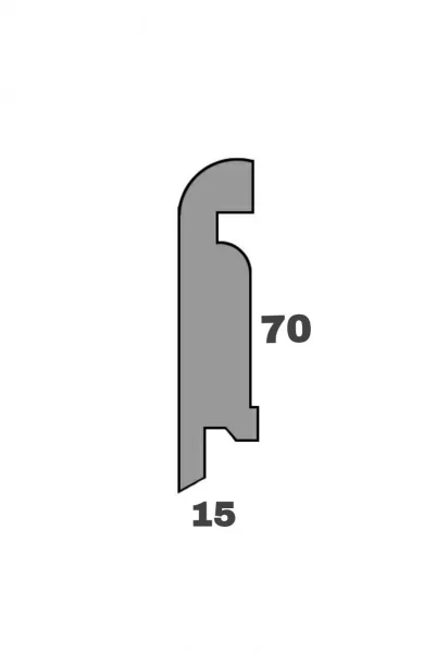 Плинтус шпонированный Finitura-R13, Дуб 021, 70x15x2400мм.