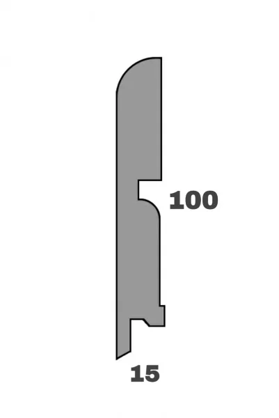 Плинтус  шпонированный Finitura-R13, дуб 022, 100x15x2400мм.