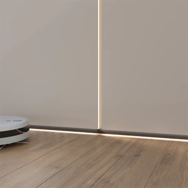 Теневая рейка LACONISTIQ Light Св. золото анодированное (45,7*15,45*3000мм.) под подсветку, вставка FLEX в комплекте